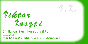 viktor koszti business card